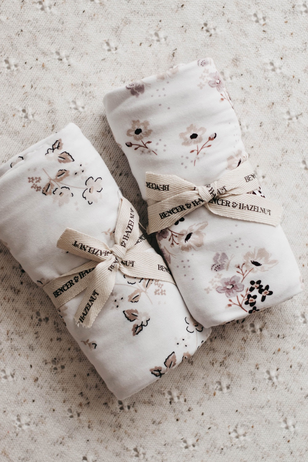 Bencer & Hazelnut Bamboo Jersey Swaddle - Posy