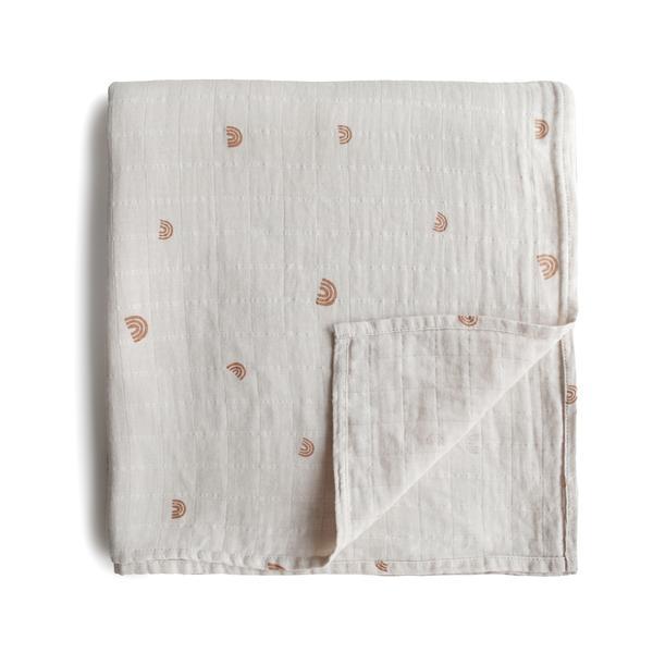 Mushie Muslin Swaddle Blanket Organic Cotton