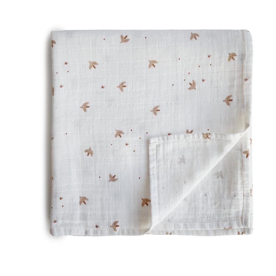 Mushie Muslin Swaddle Blanket Organic Cotton