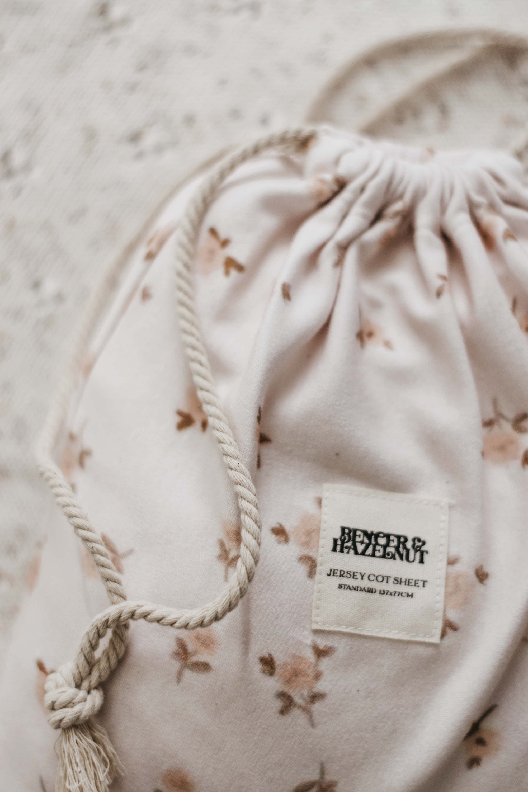 Bencer & Hazelnut Fitted Cot Sheet - Patricia