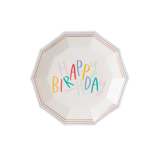 My Mind's Eye Oui Party Birthday Hexagon Paper Plate