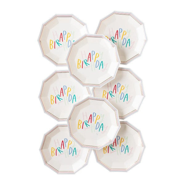 My Mind's Eye Oui Party Birthday Hexagon Paper Plate