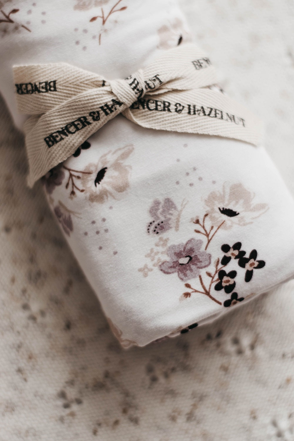 Bencer & Hazelnut Bamboo Jersey Swaddle - Posy