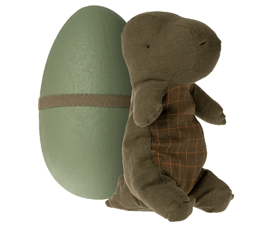 Maileg Gantosaurus in egg, Medium - Forrest green