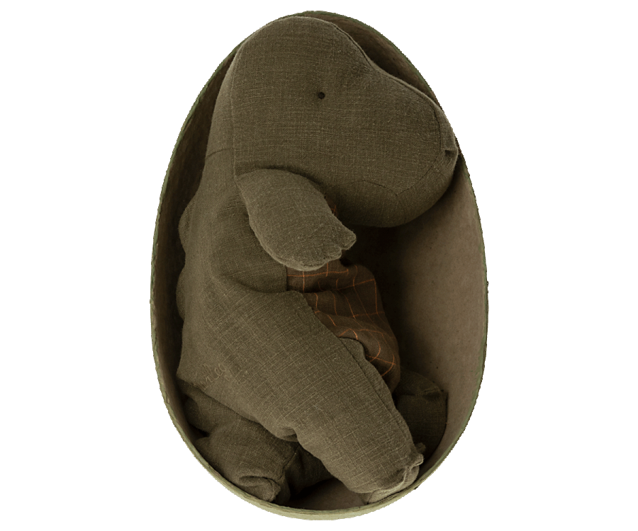 Maileg Gantosaurus in egg, Medium - Forrest green