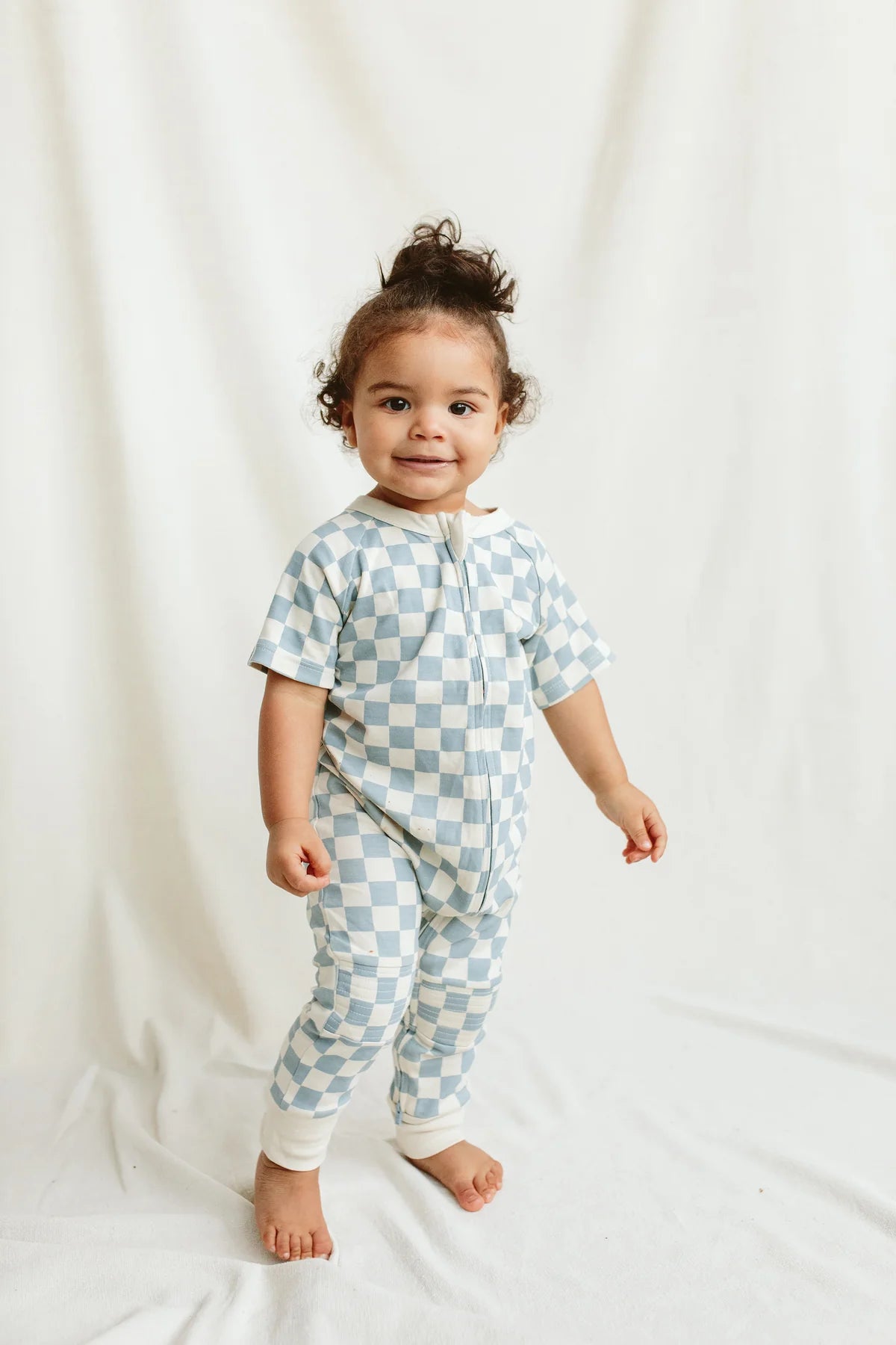 Goumikids Viscose Bamboo Organic Cotton Zipper One-Piece - Cabana