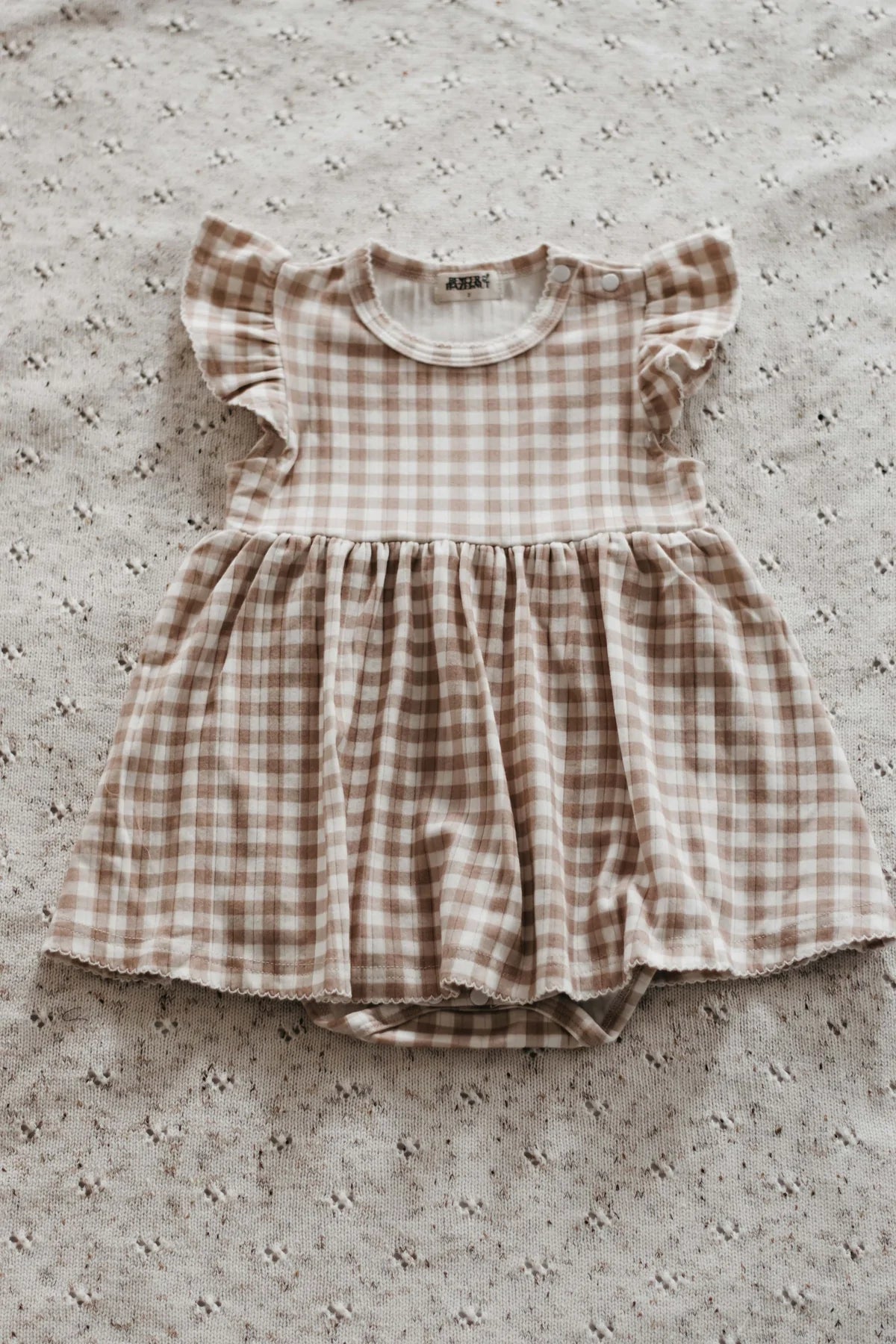 Bencer & Hazelnut Gingham Jersey Dress