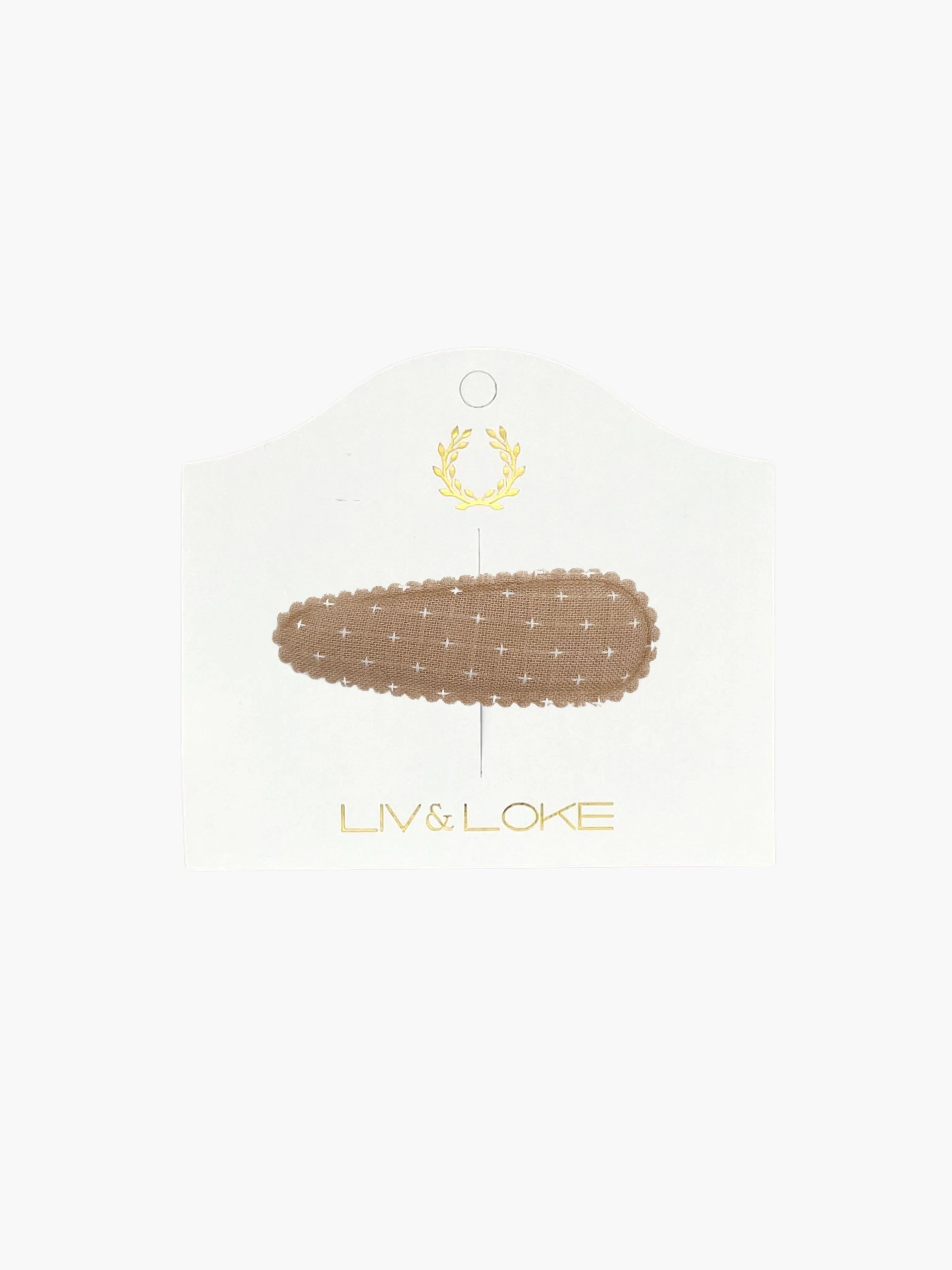 Liv & Loke Ilse Hair Clip - Sand Cross