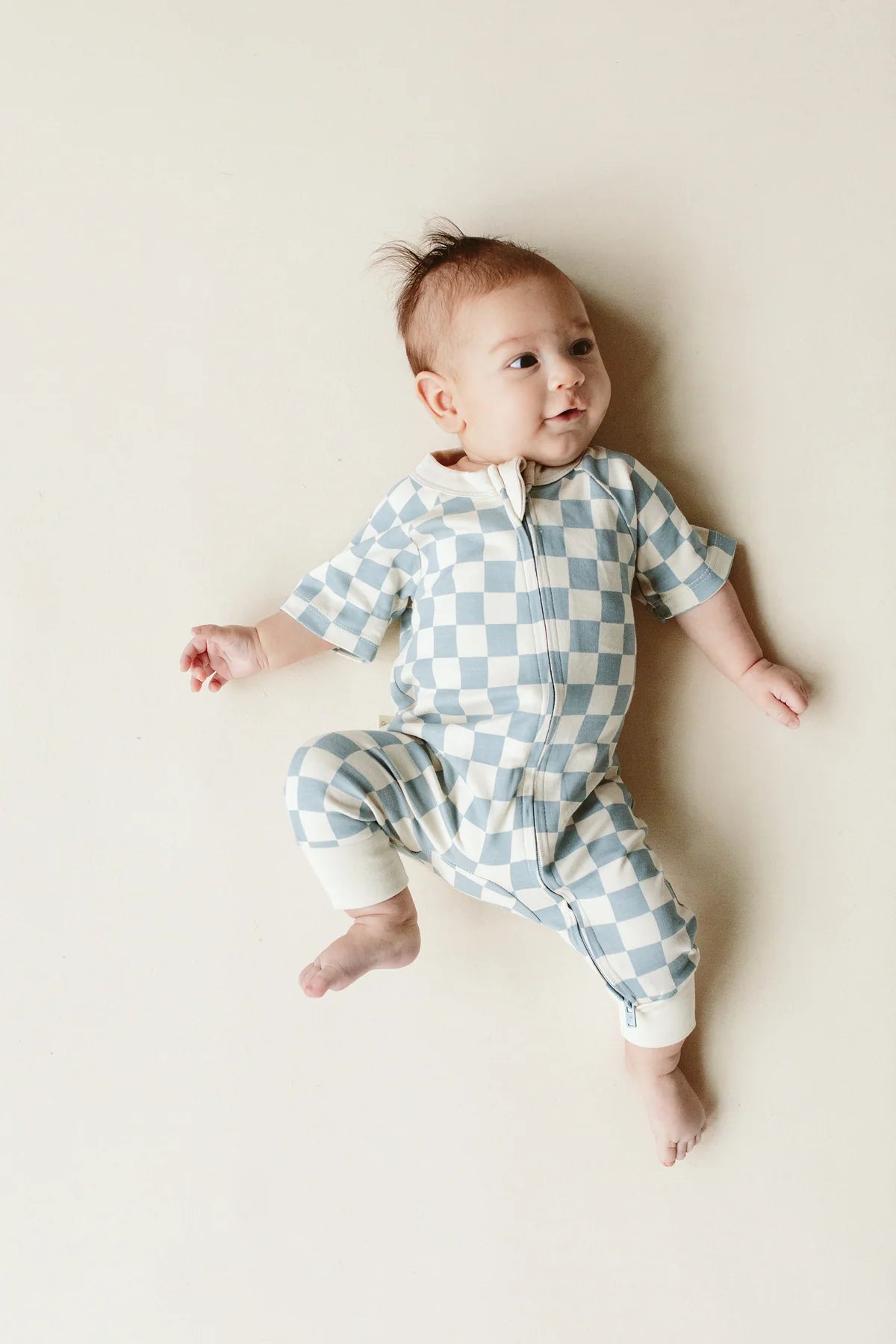 Goumikids Viscose Bamboo Organic Cotton Zipper One-Piece - Cabana