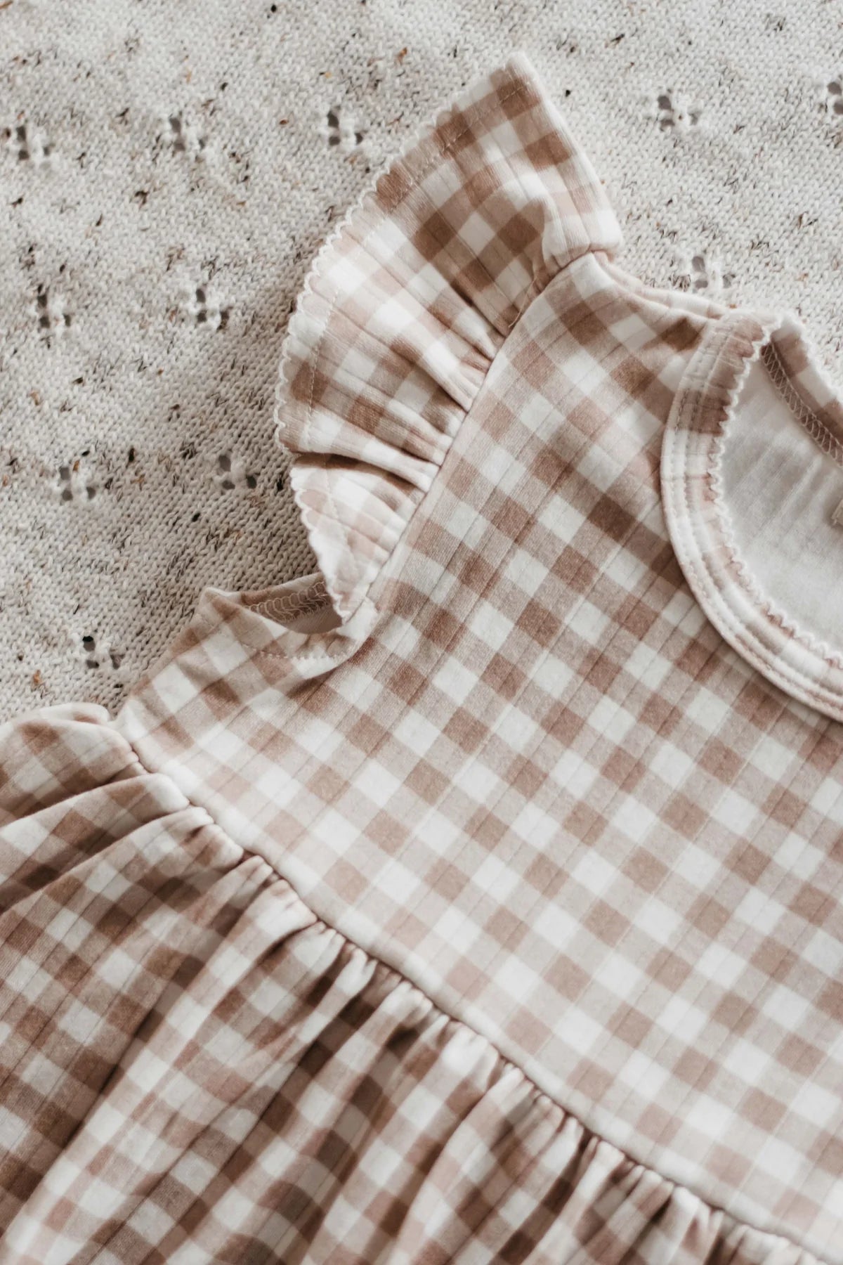 Bencer & Hazelnut Gingham Jersey Dress