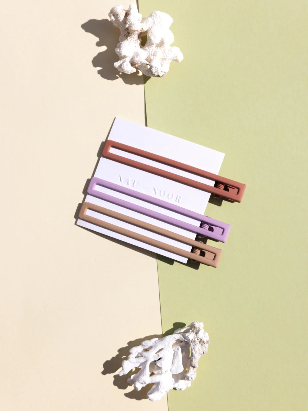 Nat + Noor Yarrow Hair Clips In Sunset