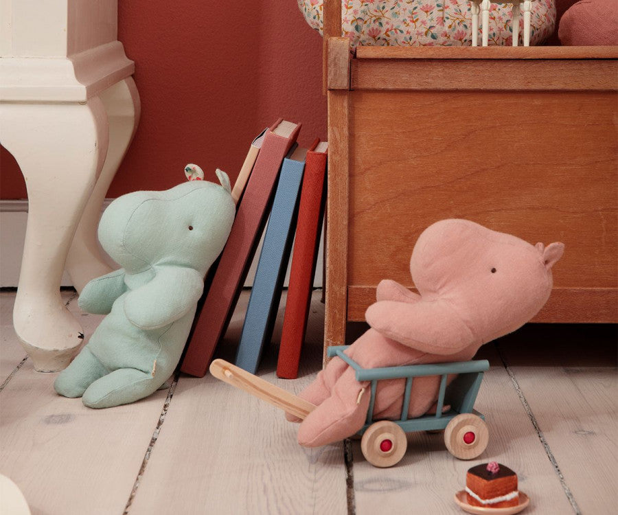 Maileg Safari friends, Small hippo - Light mint