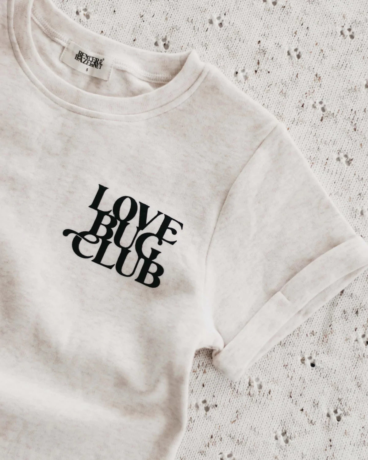 Bencer & Hazelnut Love Bug Club Oatmeal Bodysuit / Tee