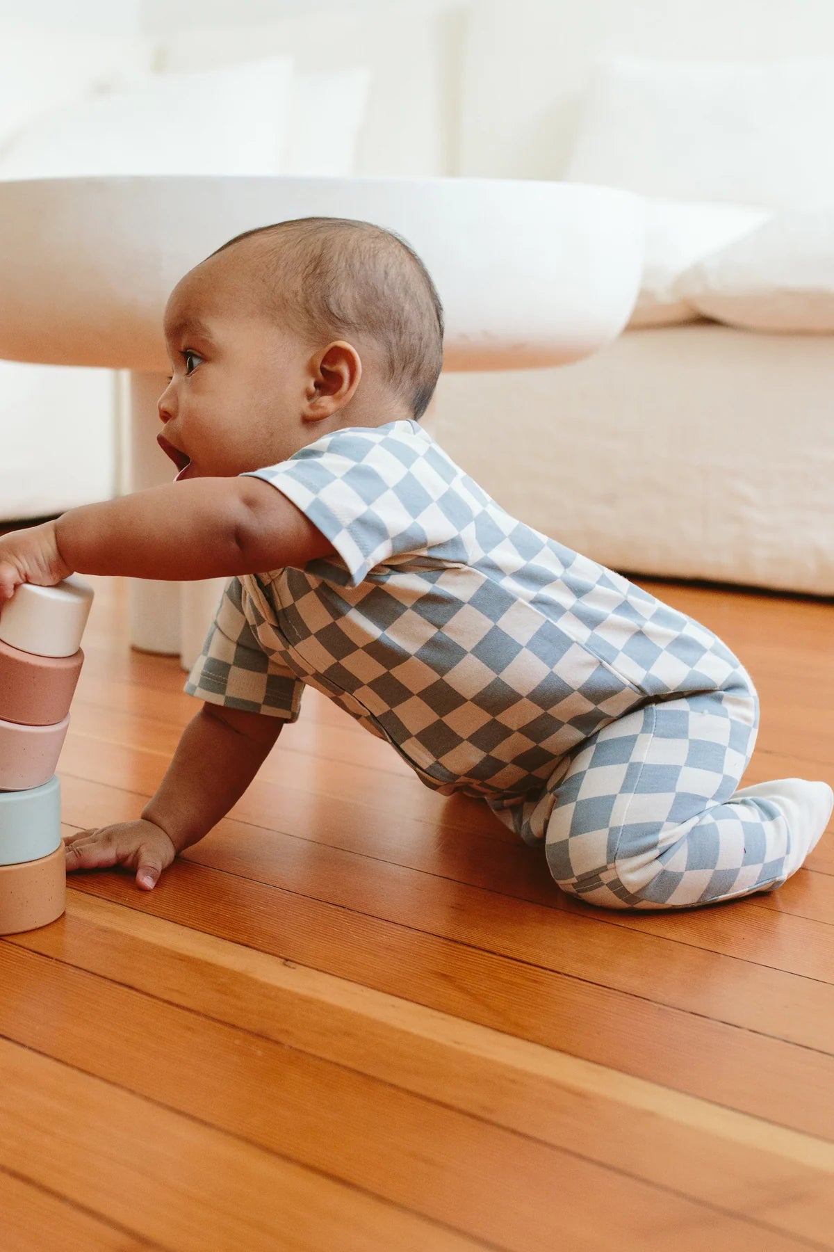 Goumikids Viscose Bamboo Organic Cotton Zipper One-Piece - Cabana