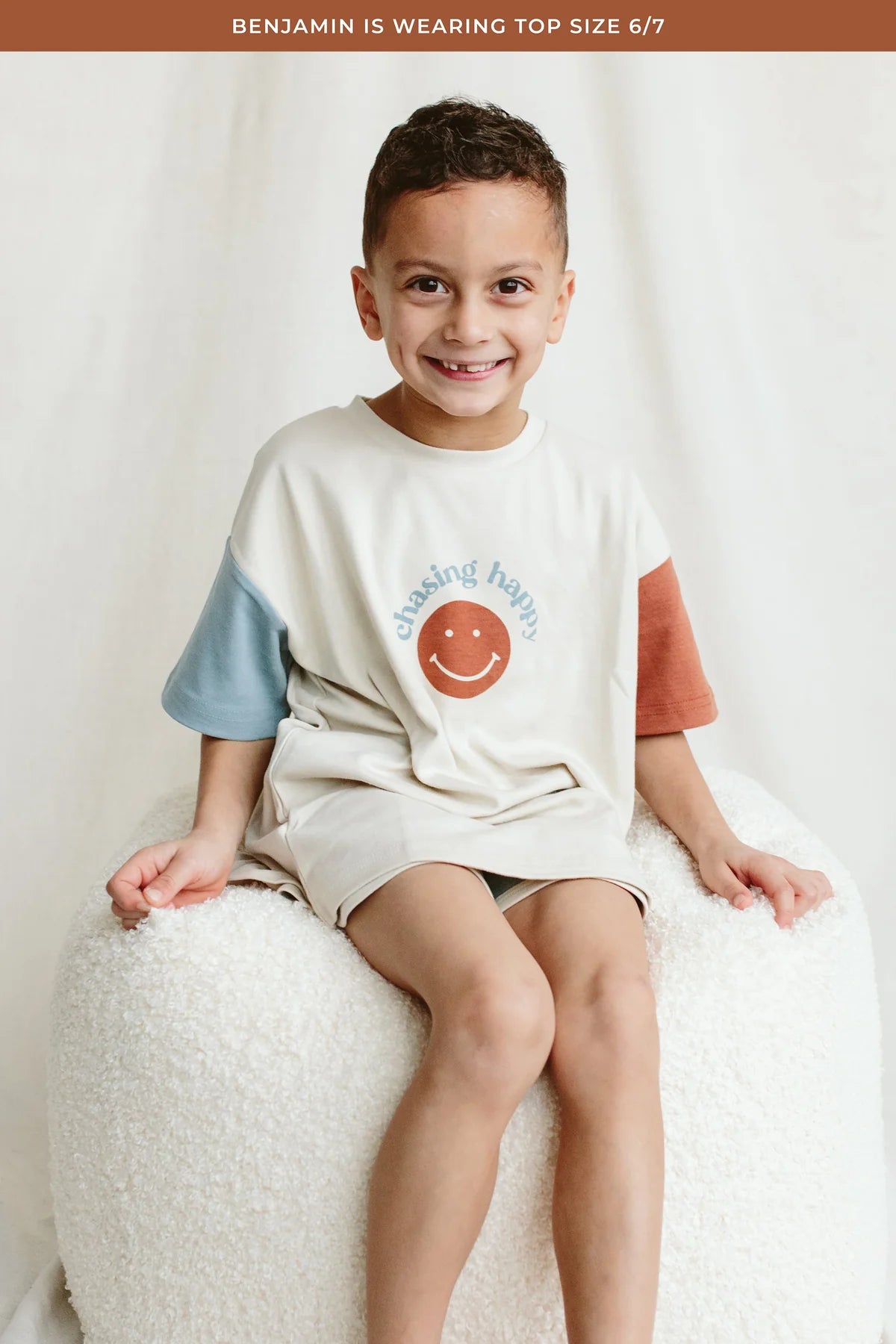 Goumikids Viscose Bamboo Organic Cotton T-shirt - Chasing Happy