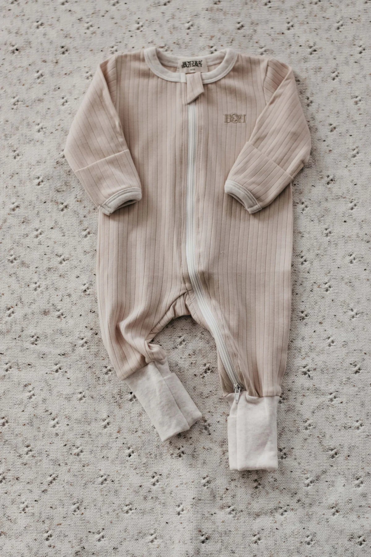Bencer & Hazelnut Oatmeal Ripped Zip Suit