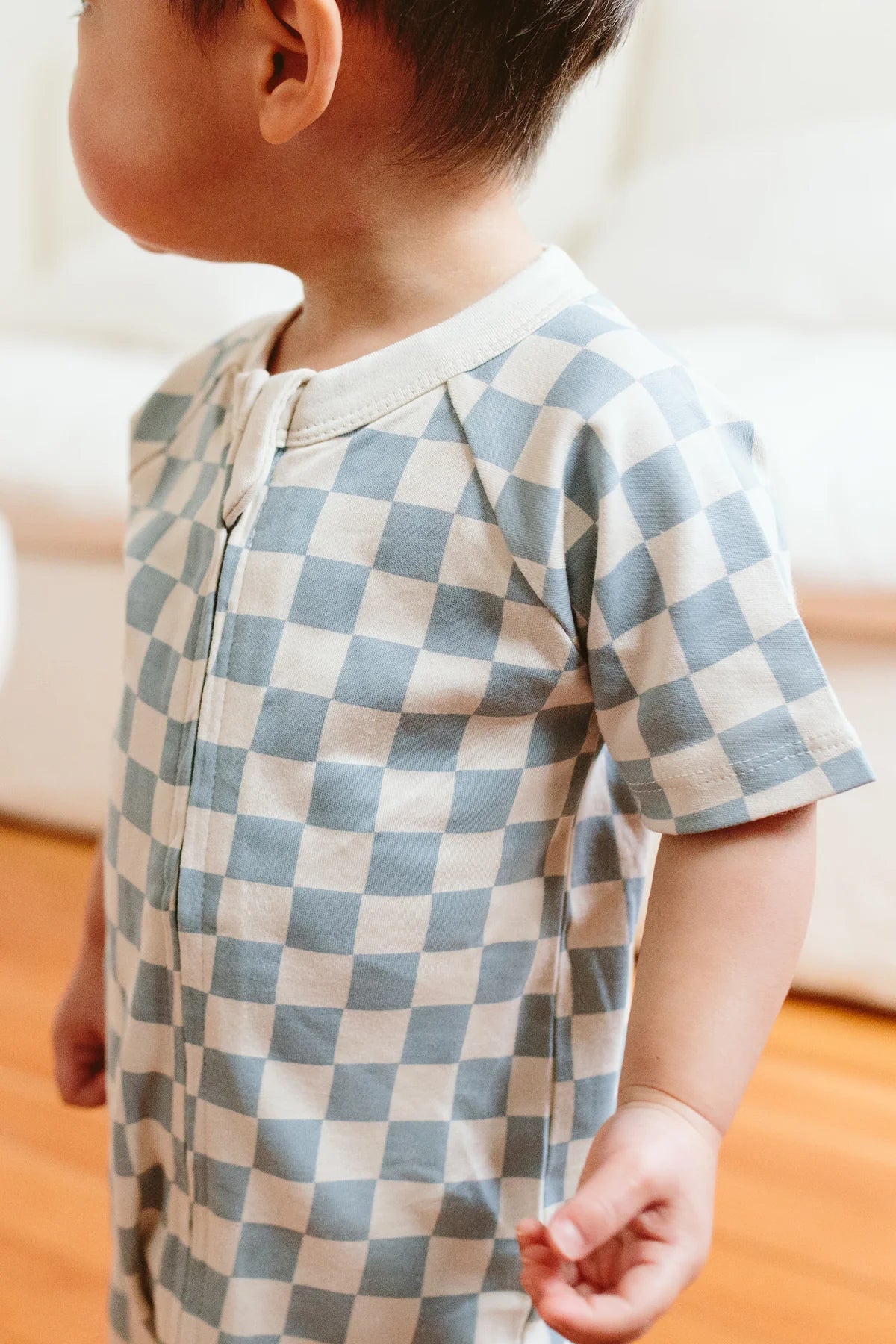 Goumikids Viscose Bamboo Organic Cotton Zipper One-Piece - Cabana