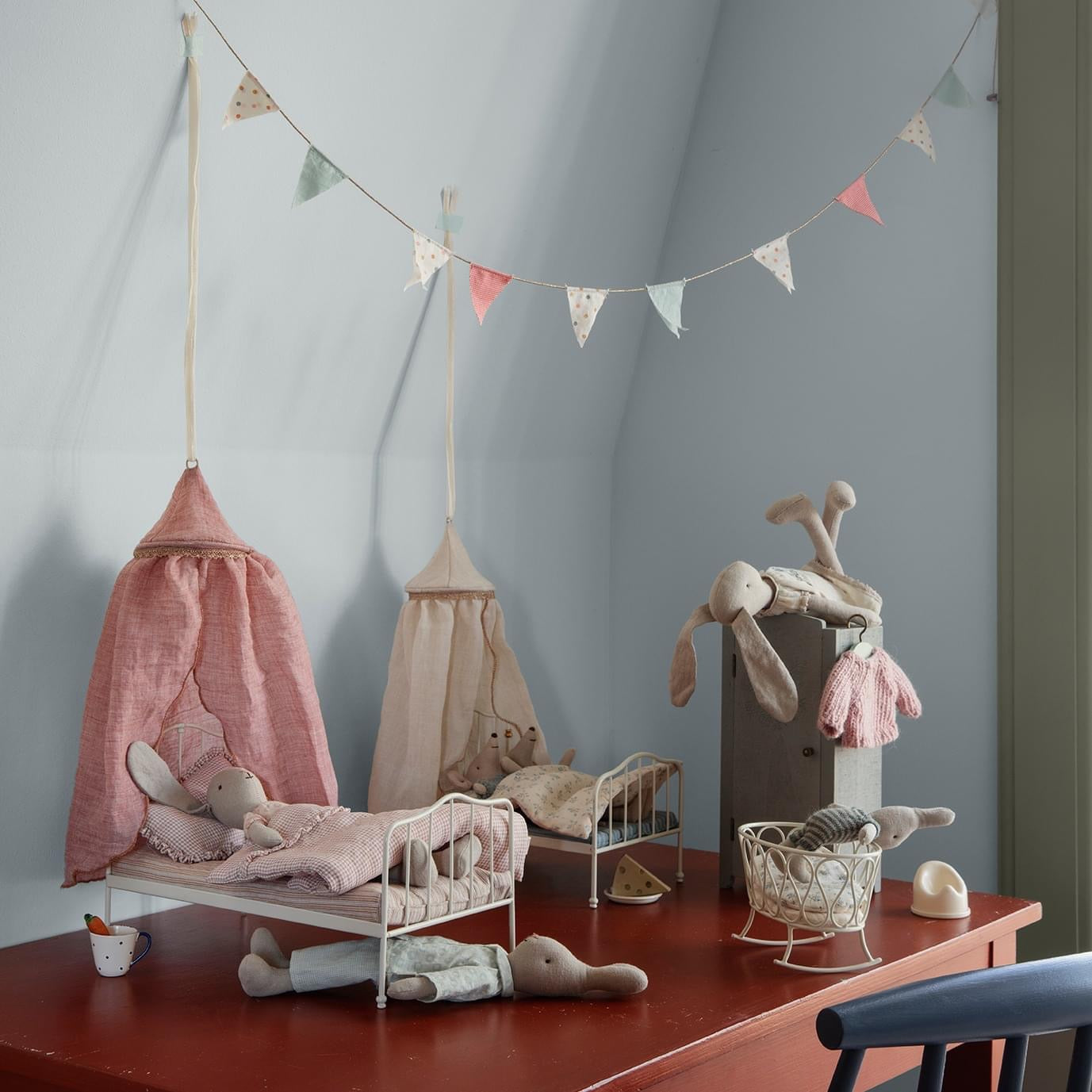 Maileg Miniature bed canopy - Rose