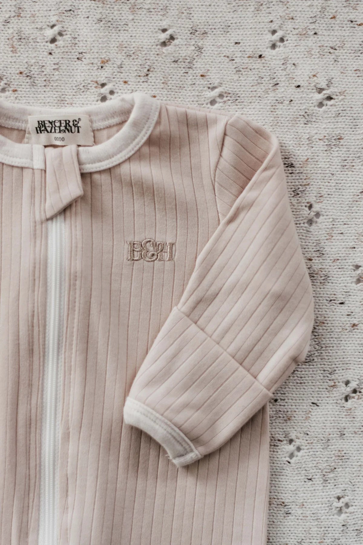 Bencer & Hazelnut Oatmeal Ripped Zip Suit