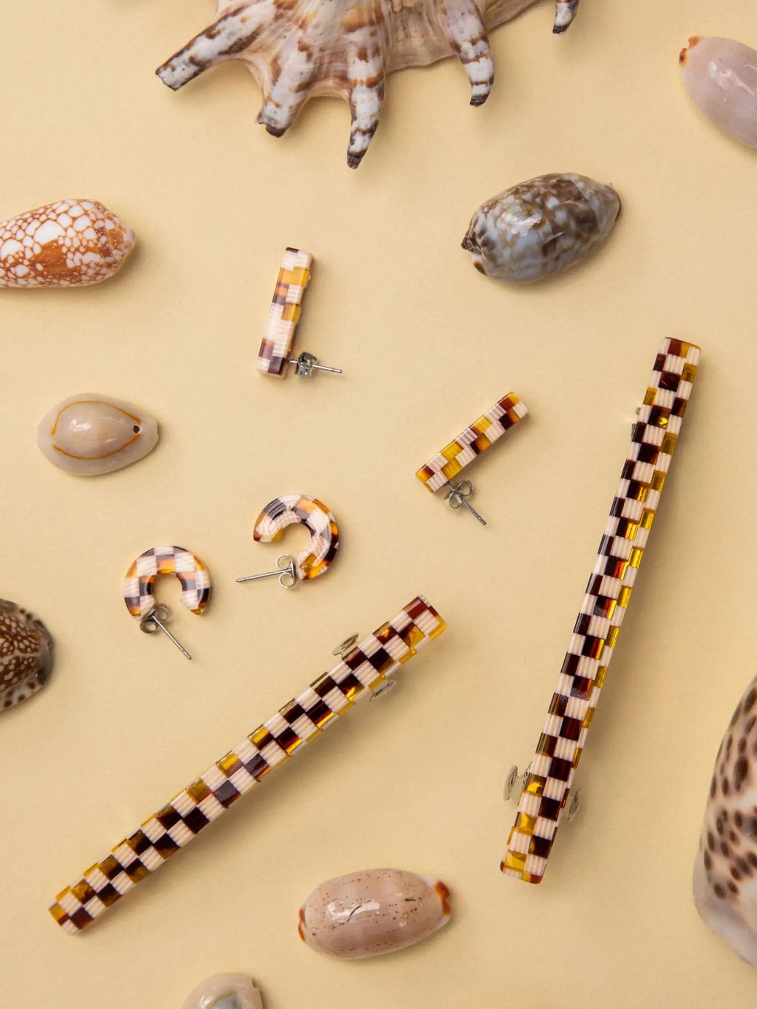 Nat + Noor Lily Barrette In Checkered