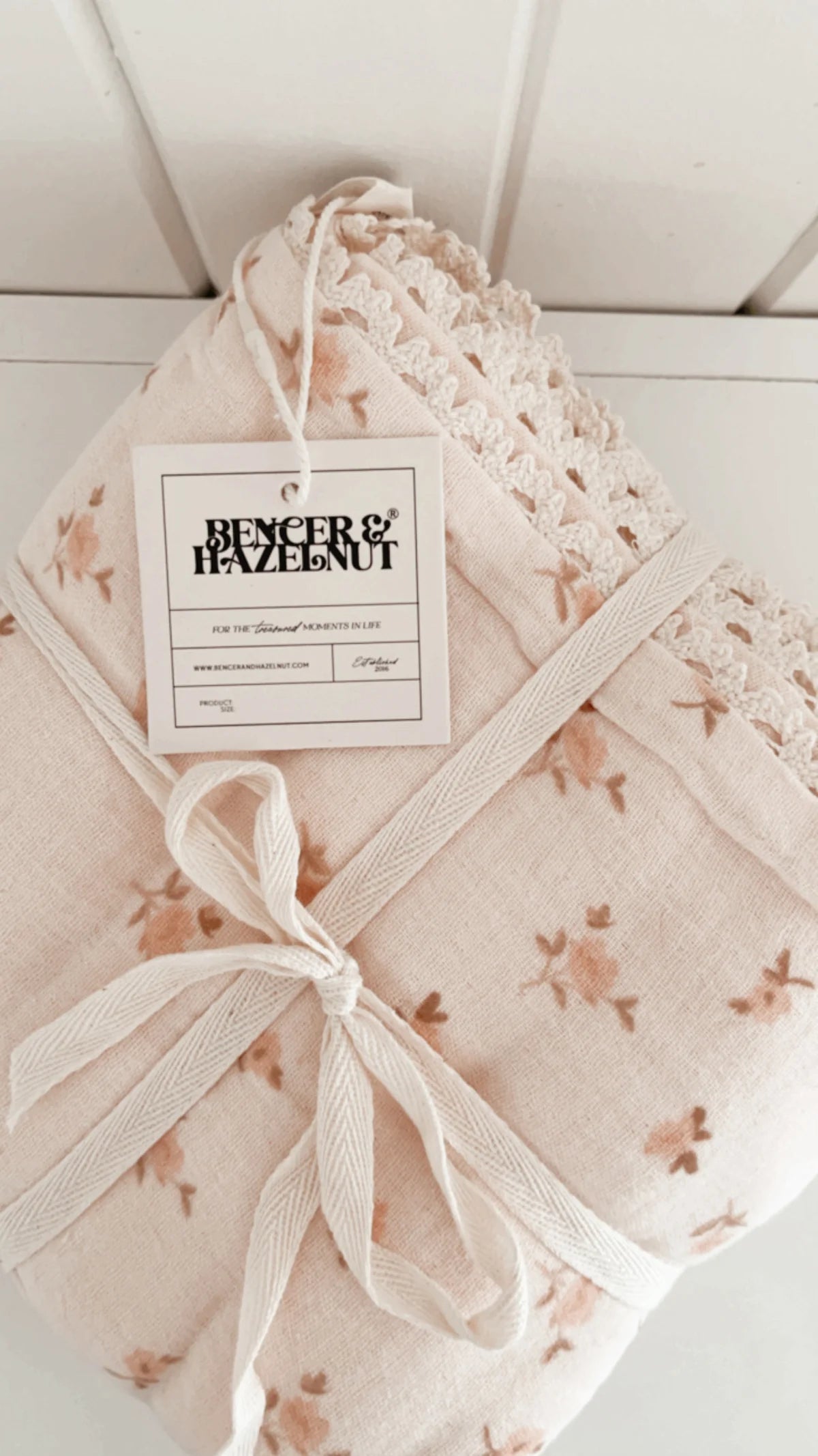 Bencer & Hazelnut Patricia Lace Blanket