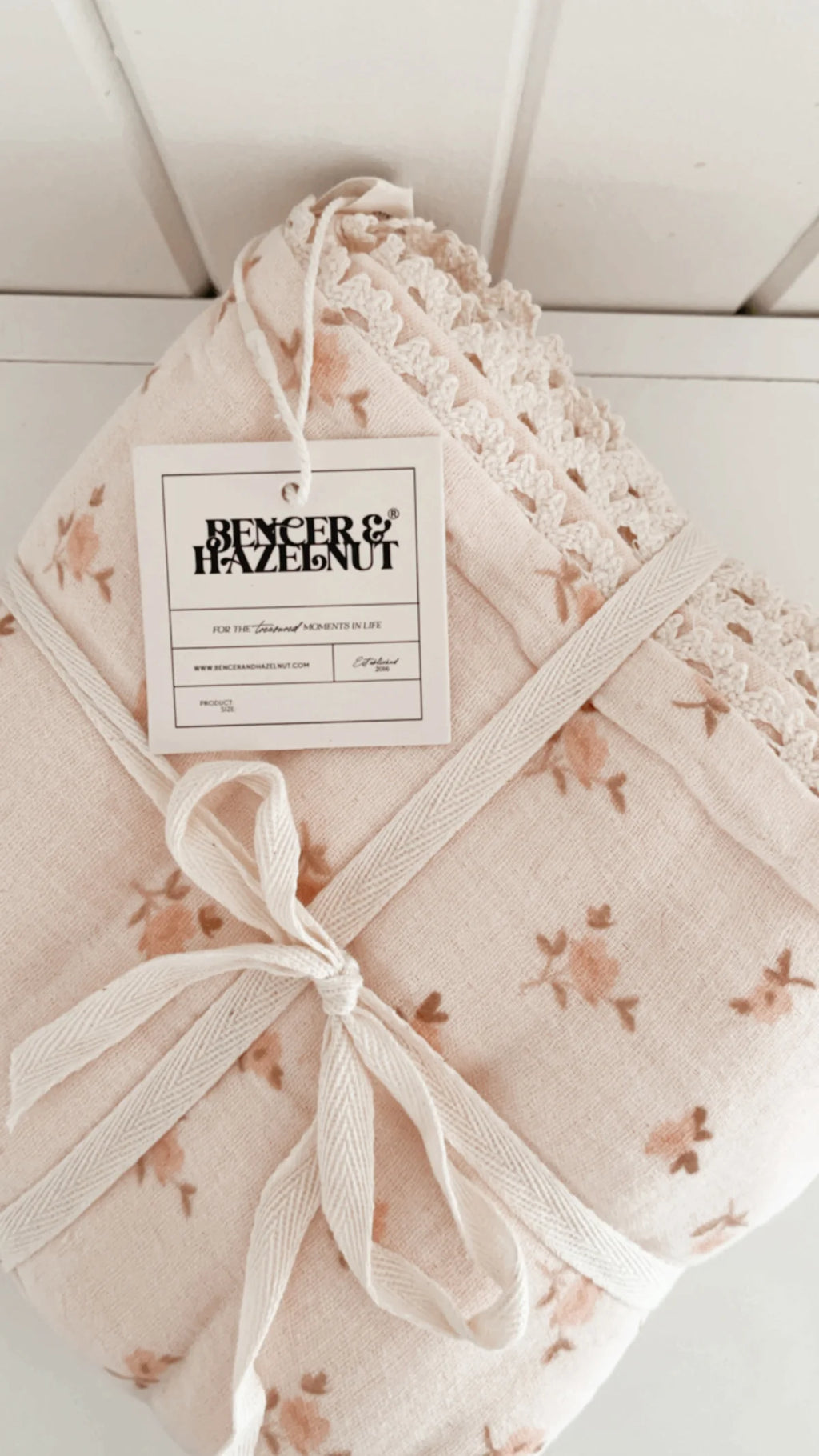 Bencer & Hazelnut Patricia Lace Blanket