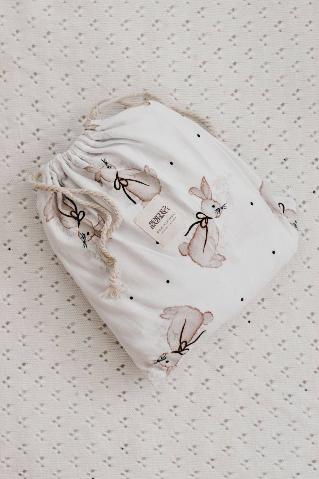 Bencer & Hazelnut Little Bunny Cot Sheet