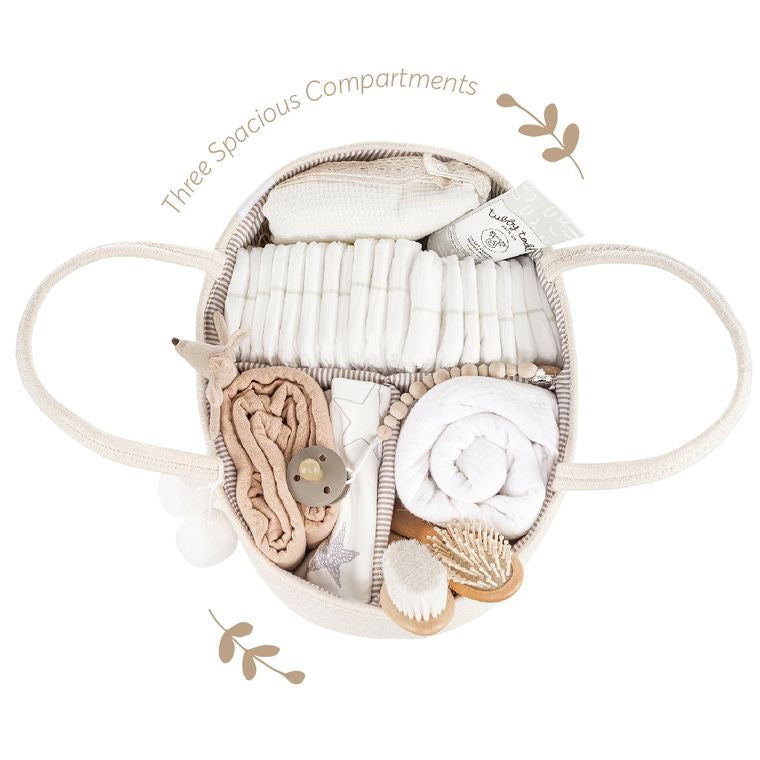 Fephas Rope Diaper Caddy - Beige