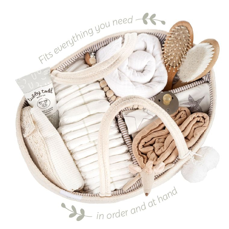 Fephas Rope Diaper Caddy - Beige