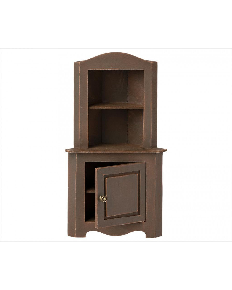 Maileg Miniature Corner Cabinet - Brown