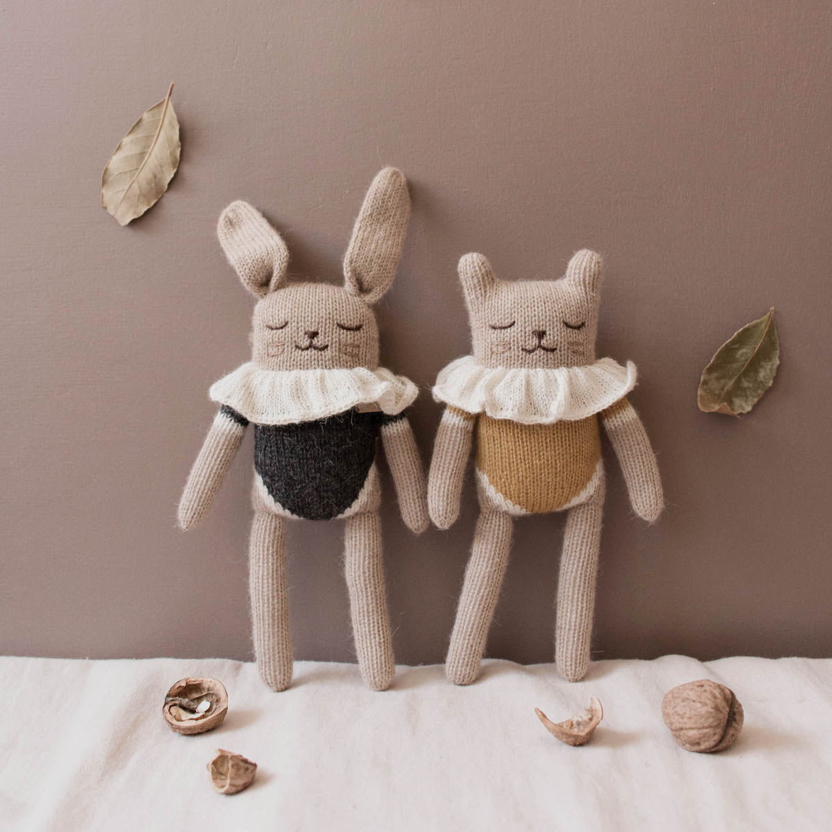 Main Sauvage Bunny Knit Toy - Black Bodysuit