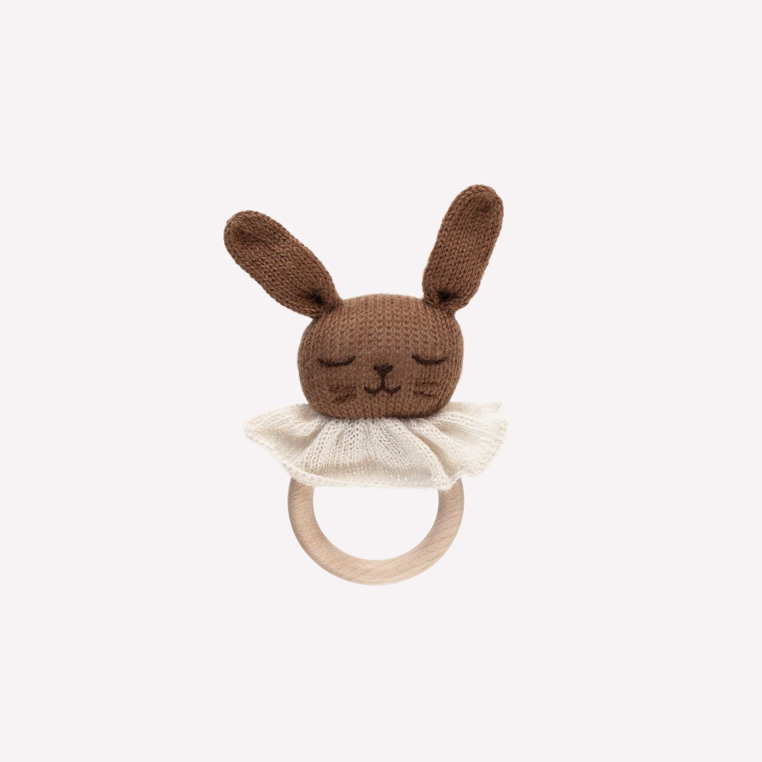 Main Sauvage Bunny Nut Teething Ring